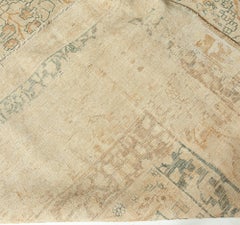 Doris Leslie Blau Antique Tabriz Floral Allover Soft Beige Rug - c. 1880