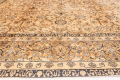 Doris Leslie Blau Alfombra antigua Tabriz Floral Allover Beige Suave - c. 1900
