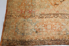 Doris Leslie Blau Antique Tabriz Floral Allover Warm Tan Rug - c. 1880