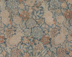 Doris Leslie Blau Antique Tabriz Floral Allover Warm Tan Rug - c. 1900