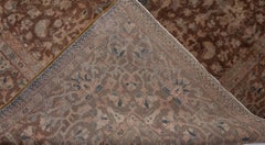 Doris Leslie Blau Antique Tabriz Floral Allover Warm Tan Rug - c. 1900