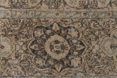 Doris Leslie Blau Antique Tabriz Floral Allover Warm Tan Rug - c. 1900