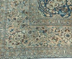 Doris Leslie Blau Antique Tabriz Floral Allover Warm Tan Rug - c. 1900