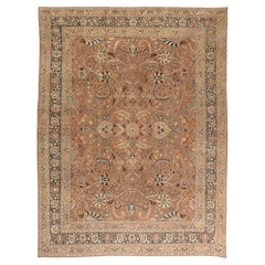 Doris Leslie Blau Antike Tabriz Floral Allover Warm Tan Teppich - c. 1900