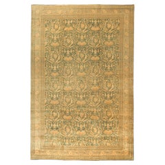 Doris Leslie Blau Antike Tabriz Floral Allover Warm Tan Teppich - c. 1900