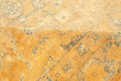 Doris Leslie Blau Antique Tabriz Floral Pale Sand Rug - c. 1900 (Size Adjusted)