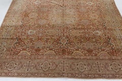 Doris Leslie Blau Antique Tabriz Medallion Warm Tan Hand-Knotted Rug - c. 1900