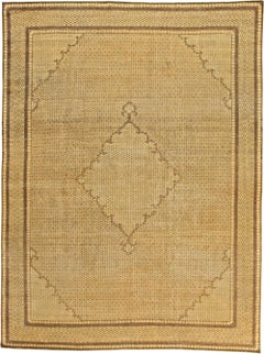 Doris Leslie Blau Antique Tabriz Medallion Warm Tan Rug - c. 1920 Ghom