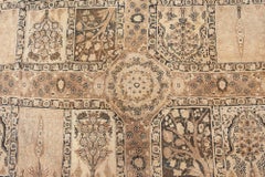 Doris Leslie Blau Antique Tabriz Tan Rug - c. 1880 (Size Adjusted) Garden Design