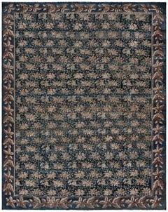 Tappeto turco antico di Doris Leslie Blau, con motivo floreale su tutta la superficie, color beige caldo - 1920 circa