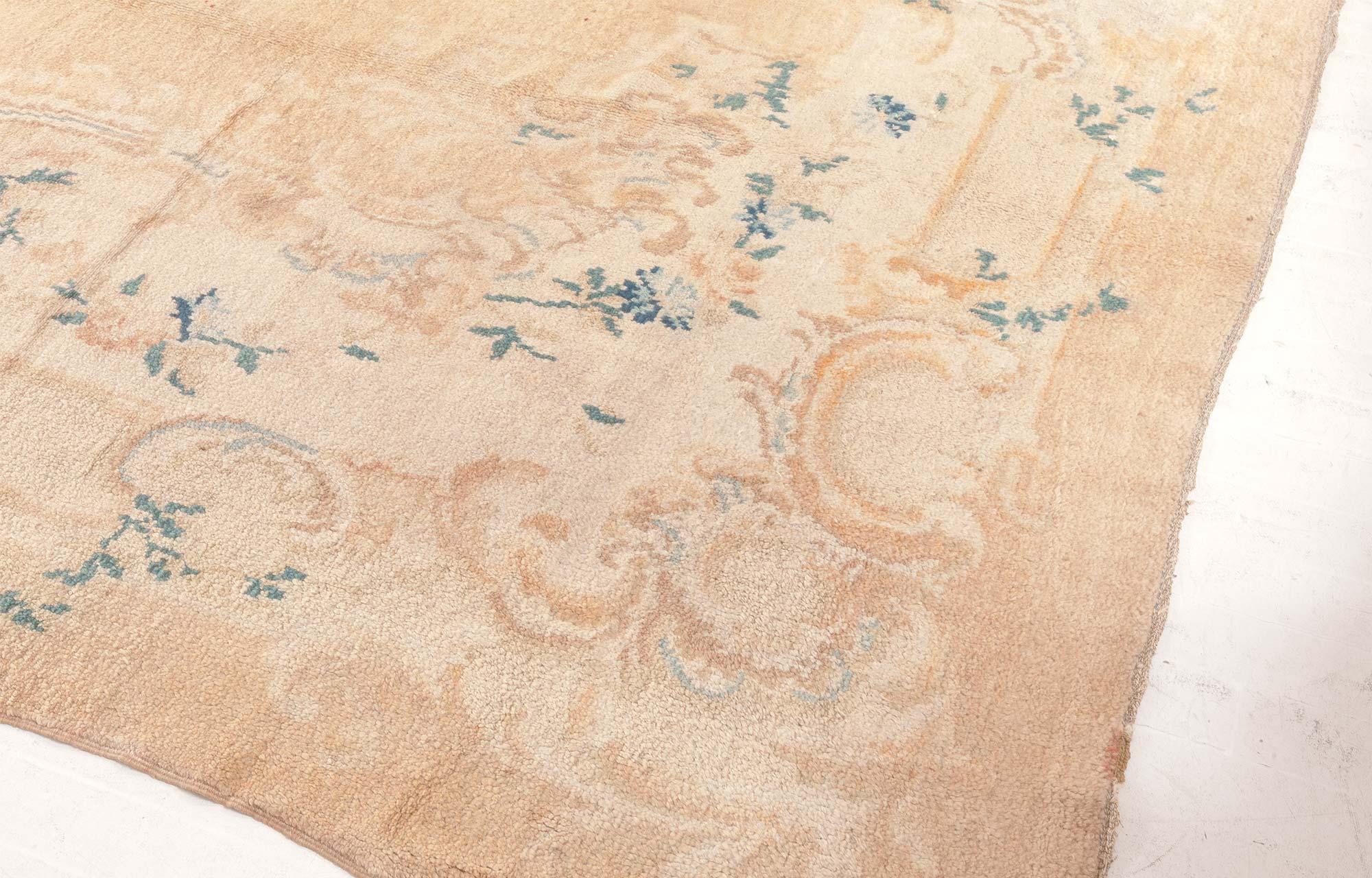 20th Century Doris Leslie Blau 1920s Antique Turkish Angora Oushak Rug For Sale