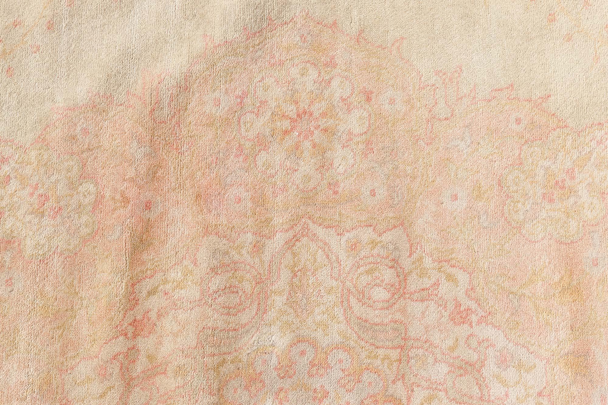 Doris Leslie Blau Antique Turkish Borlou Botanic Handwoven Wool Rug For Sale 5