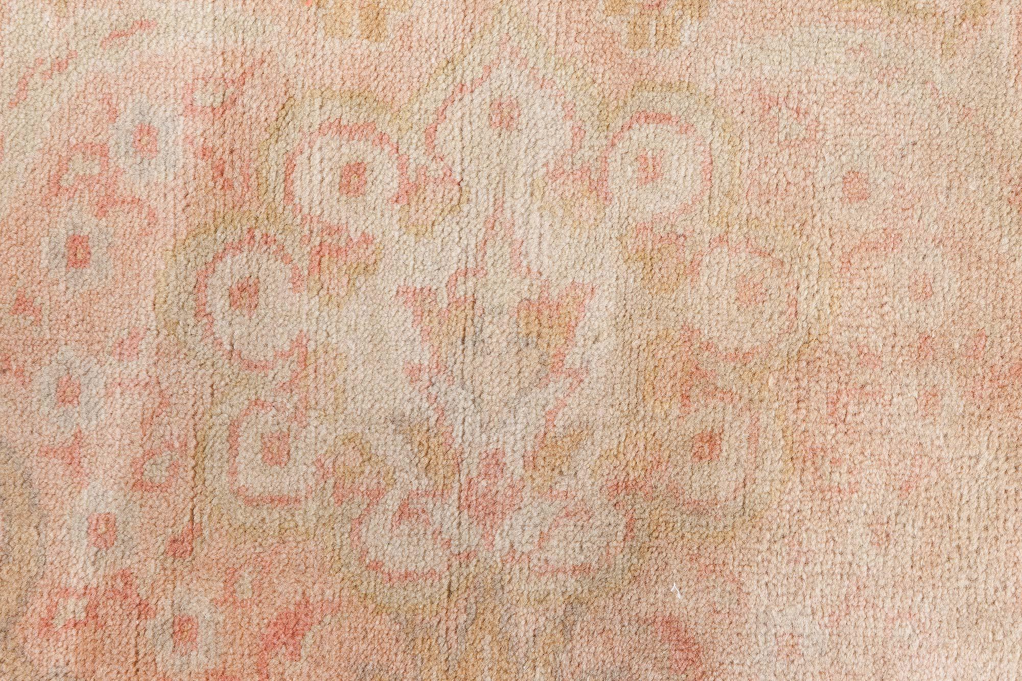 Antique Turkish Borlou botanic handwoven wool rug
Size: 19'0