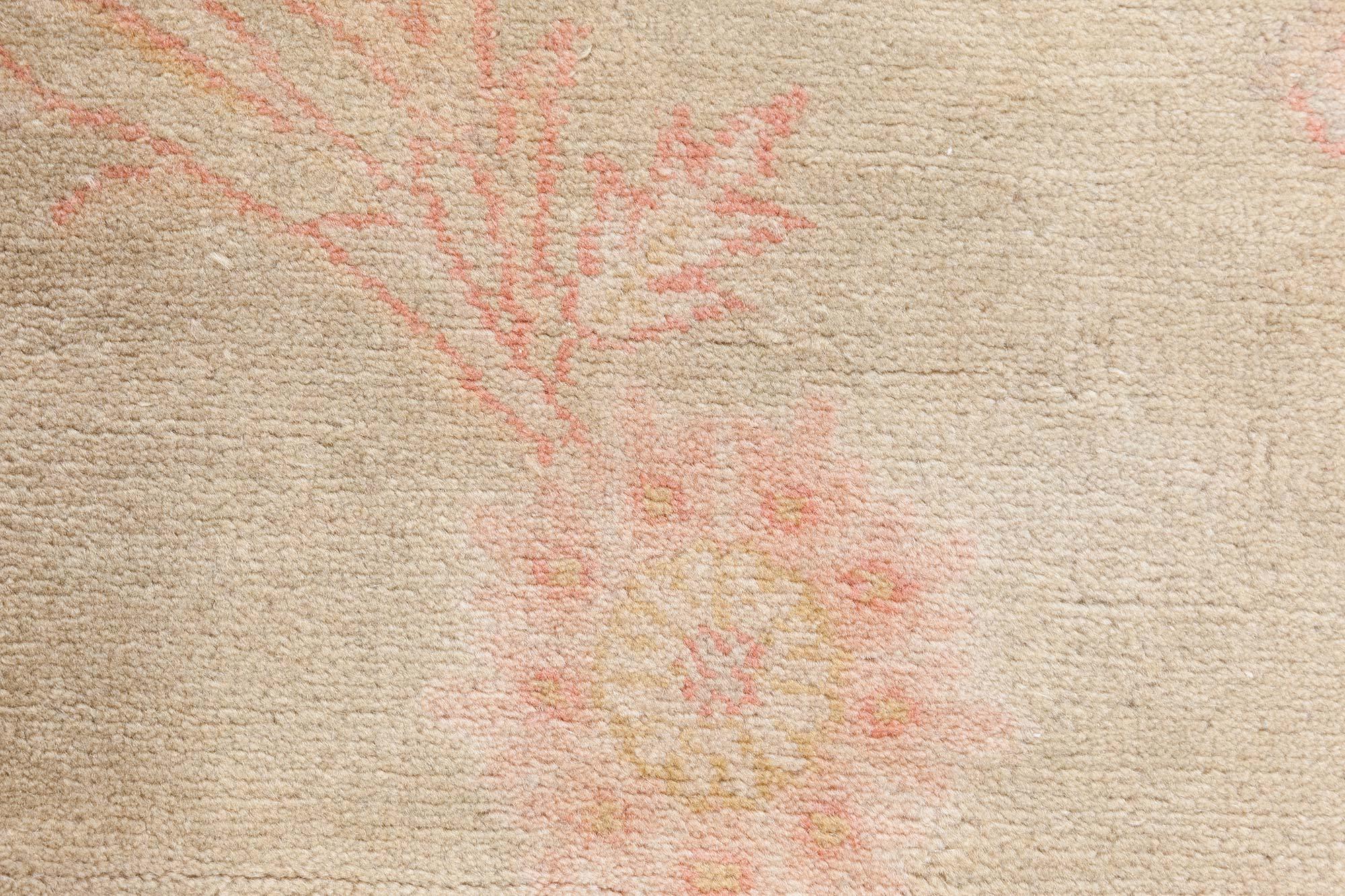 Doris Leslie Blau Antique Turkish Borlou Botanic Handwoven Wool Rug In Good Condition For Sale In New York, NY