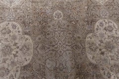 Doris Leslie Blau Antique Turkish Floral Allover Brown Rug - c. 1920