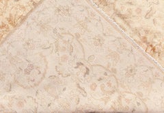 Doris Leslie Blau Antique Turkish Floral Allover Soft Beige Carpet - c. 1880