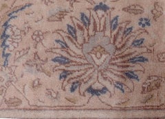 Doris Leslie Blau Antique Turkish Floral Oversized Cream Beige Rug - c. 1900
