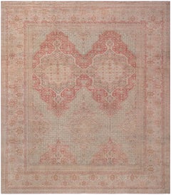 Doris Leslie Blau Antique Turkish Geometric Taupe Rug - c. 1920 (Size Adjusted)