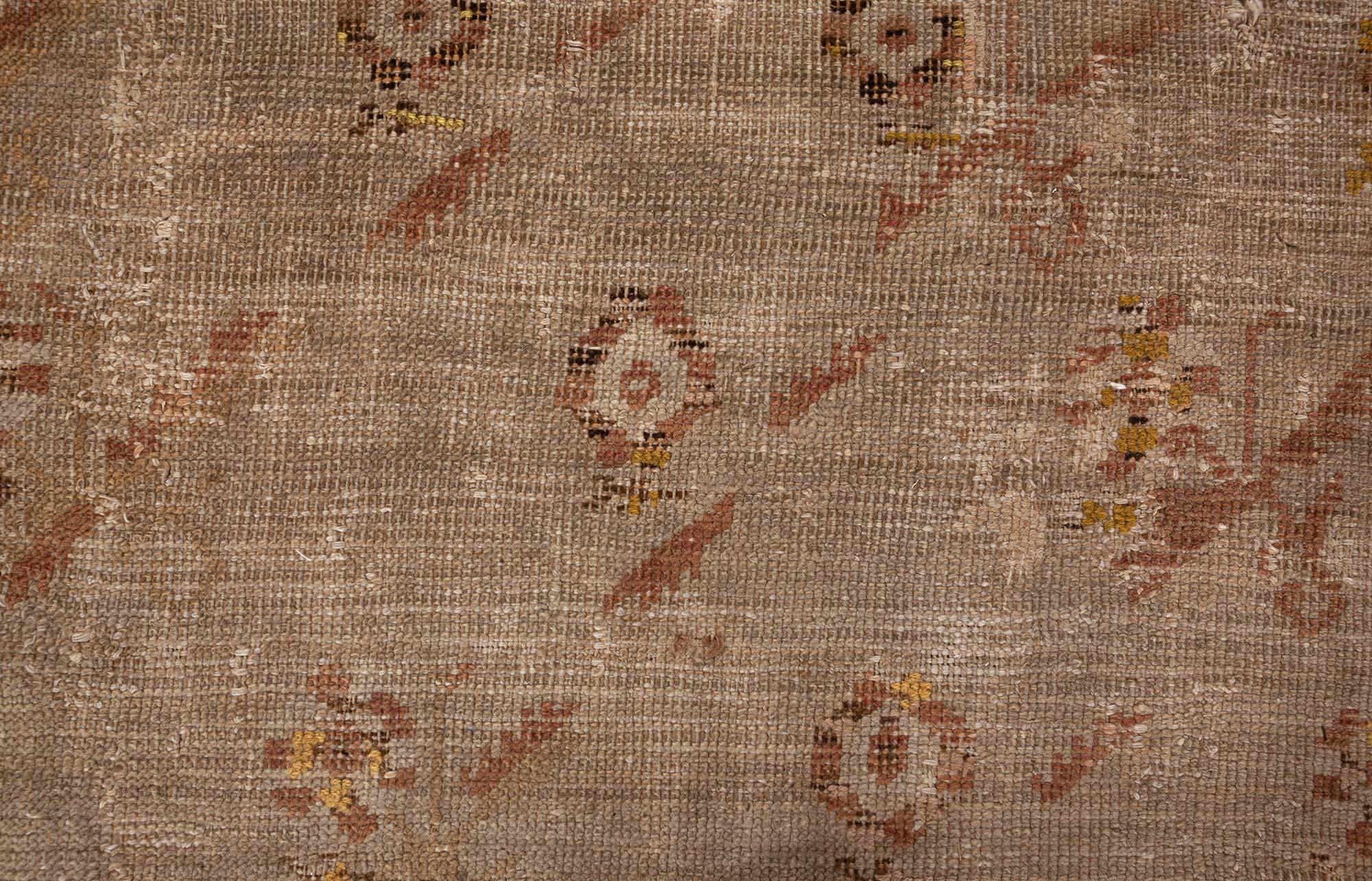 Doris Leslie Blau Antique Turkish Ghiordes Rug 'Size Adjusted' In Good Condition For Sale In New York, NY
