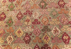 Doris Leslie Blau Antique Turkish Ghiordes Rug with Floral Design, Size Adjusted