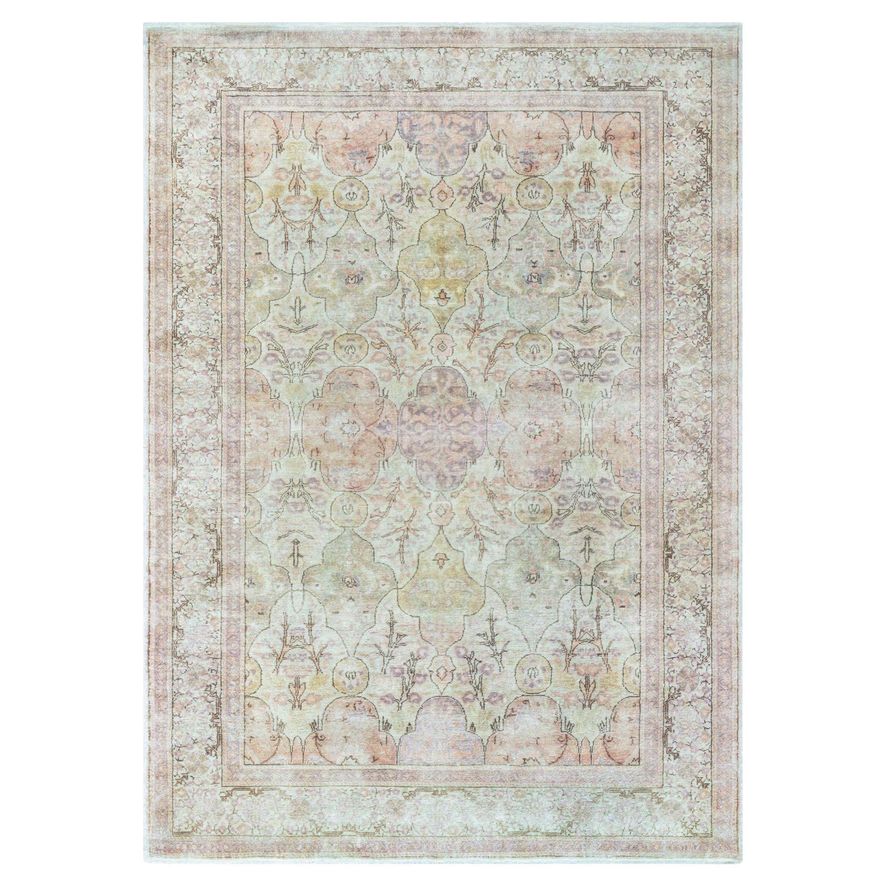 Doris Leslie Blau Antique Turkish Hereke Handmade Wool Rug