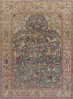 Doris Leslie Blau Antique Turkish Hereke Hunting Rug