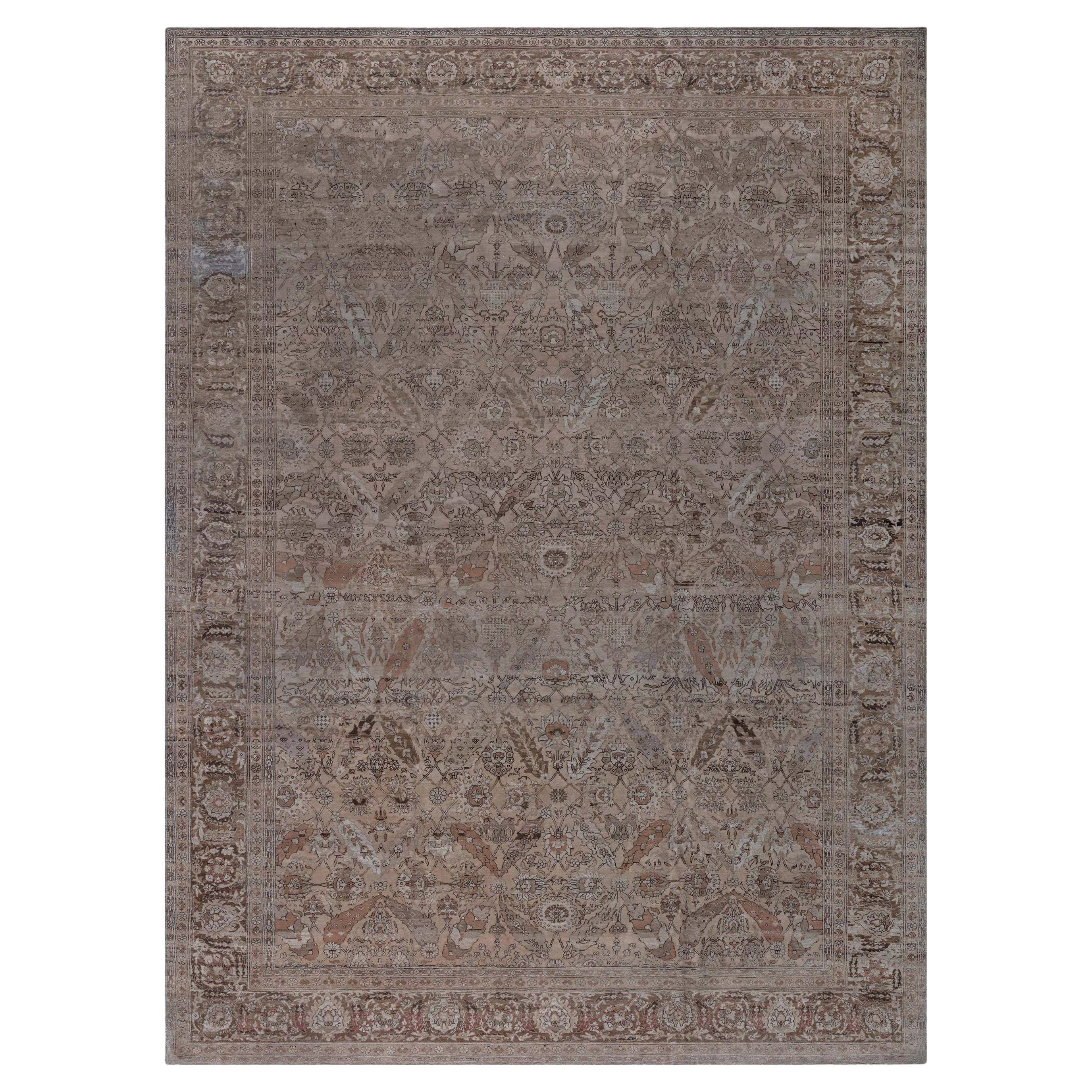 Doris Leslie Blau Antique Turkish Hereke Rug For Sale
