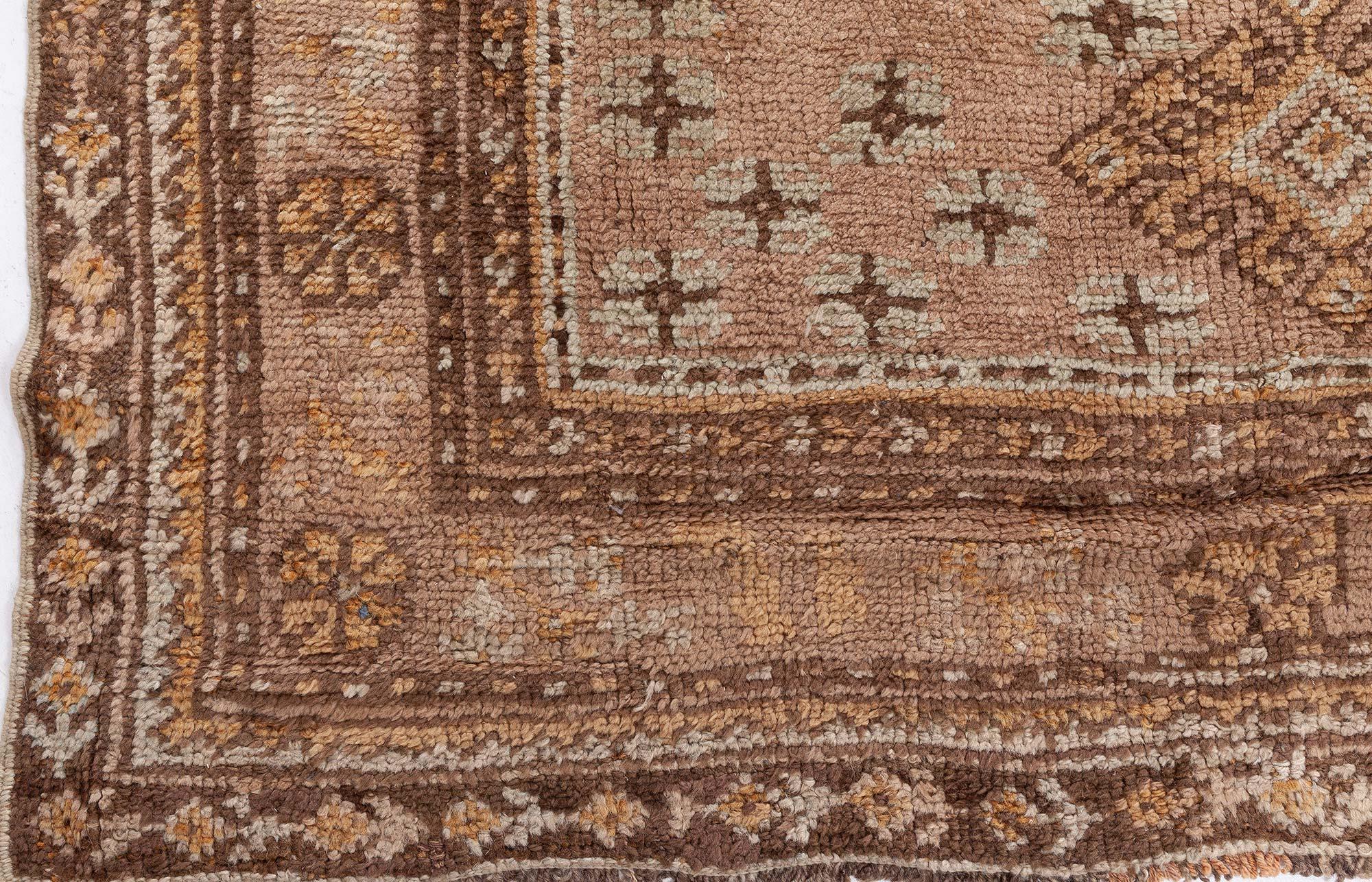 Doris Leslie Blau Antique Turkish Oushak Brown Handwoven Wool Rugs by Doris Leslie Blau en vente 5