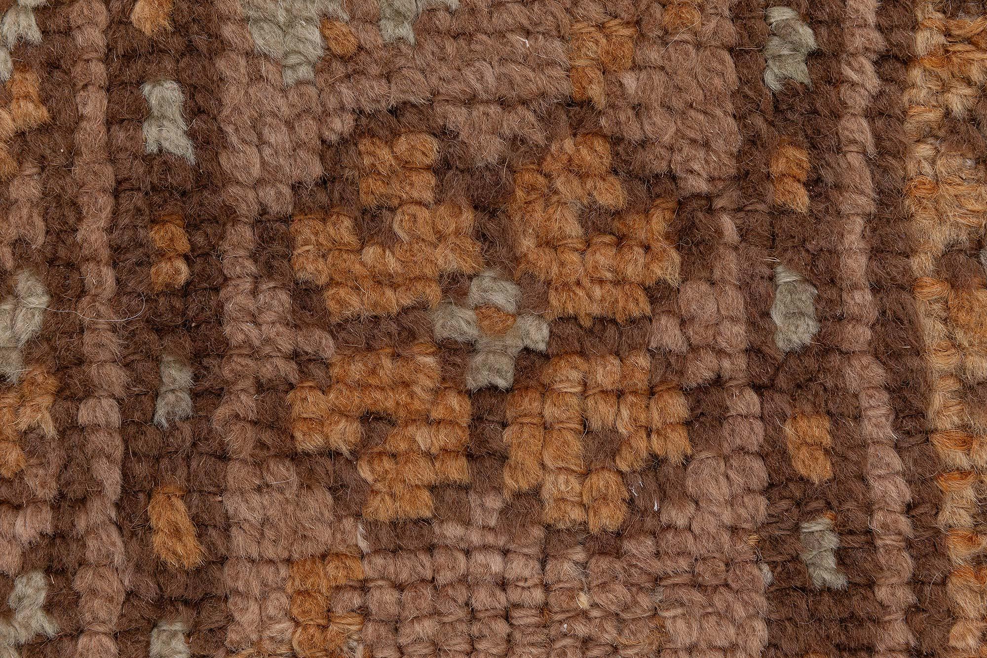 20ième siècle Doris Leslie Blau Antique Turkish Oushak Brown Handwoven Wool Rugs by Doris Leslie Blau en vente