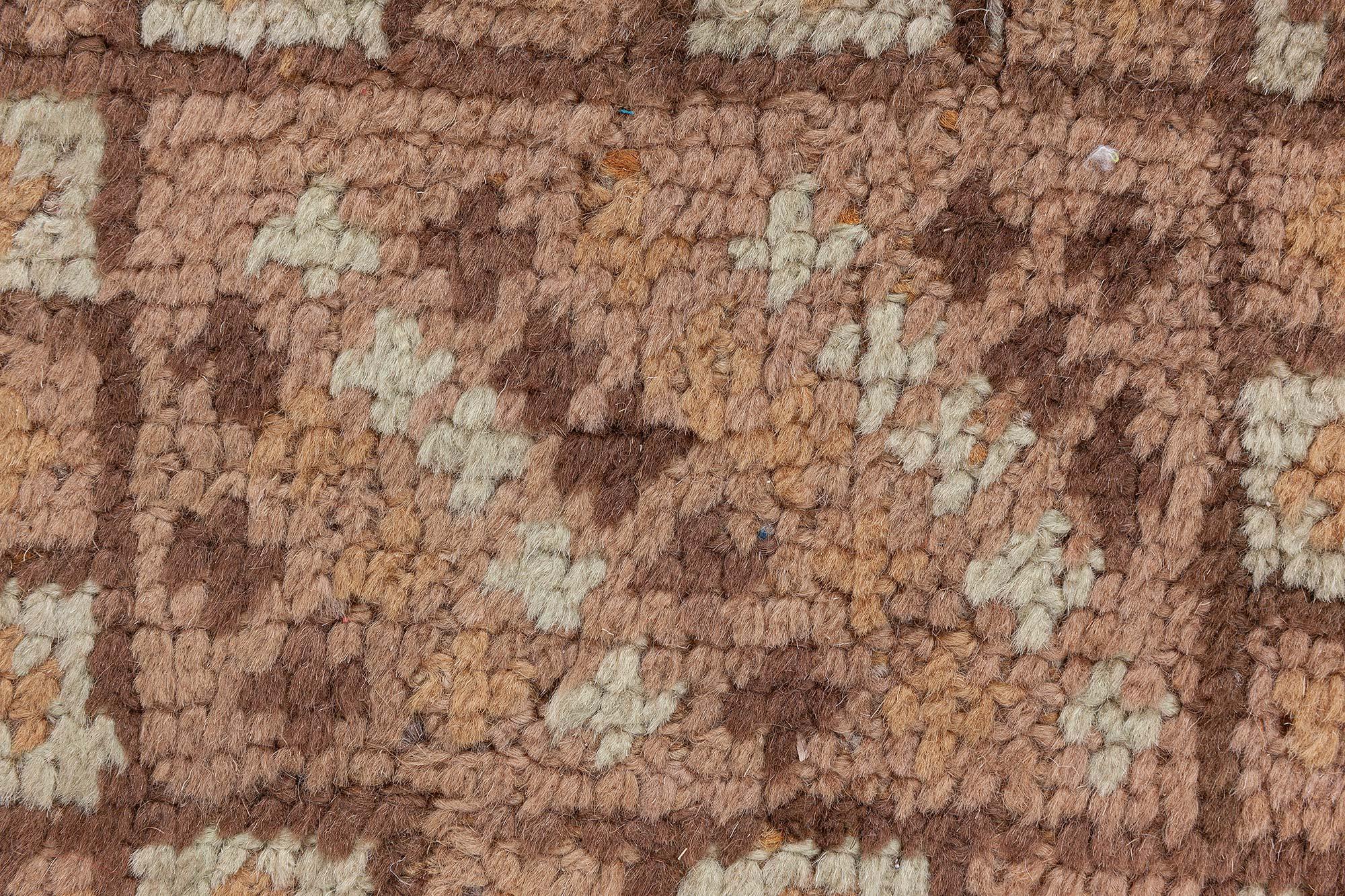 Doris Leslie Blau Antique Turkish Oushak Brown Handwoven Wool Rugs by Doris Leslie Blau en vente 1