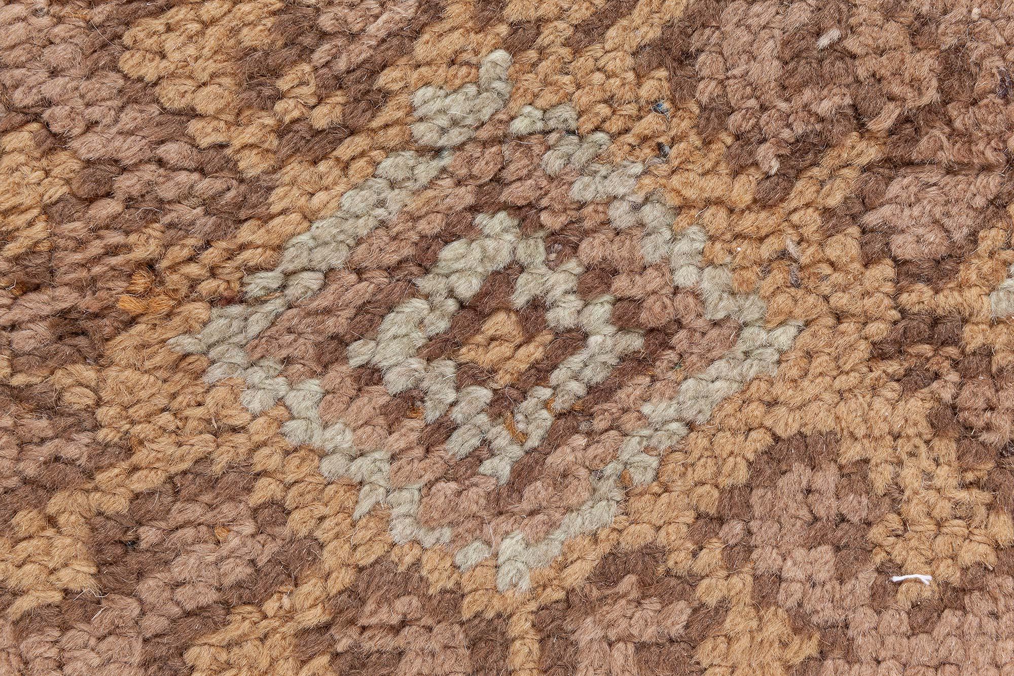 Doris Leslie Blau Antique Turkish Oushak Brown Handwoven Wool Rugs by Doris Leslie Blau en vente 2