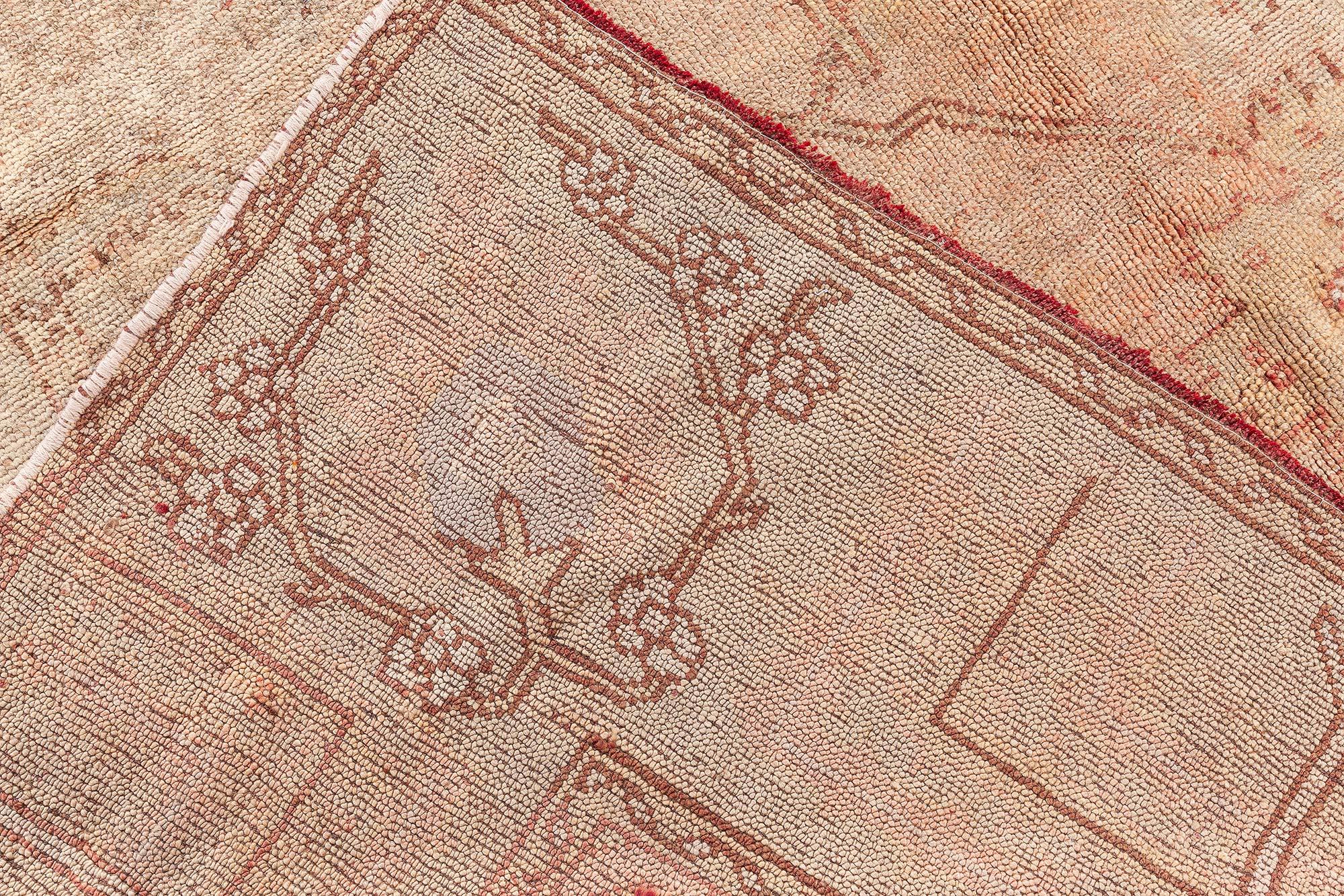 Doris Leslie Blau Antique Turkish Oushak Rug For Sale 4