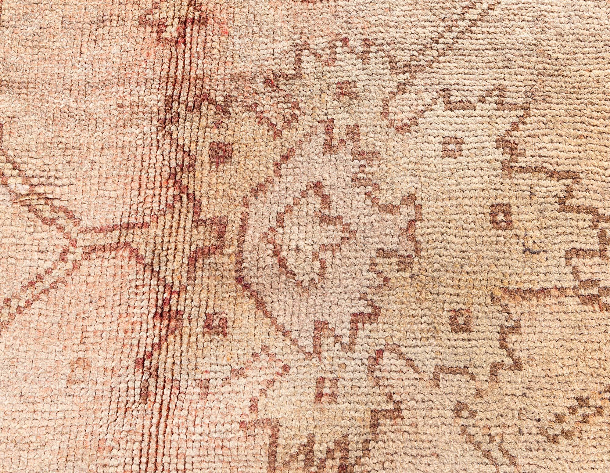 Arts and Crafts Doris Leslie Blau Antique Turkish Oushak Rug For Sale
