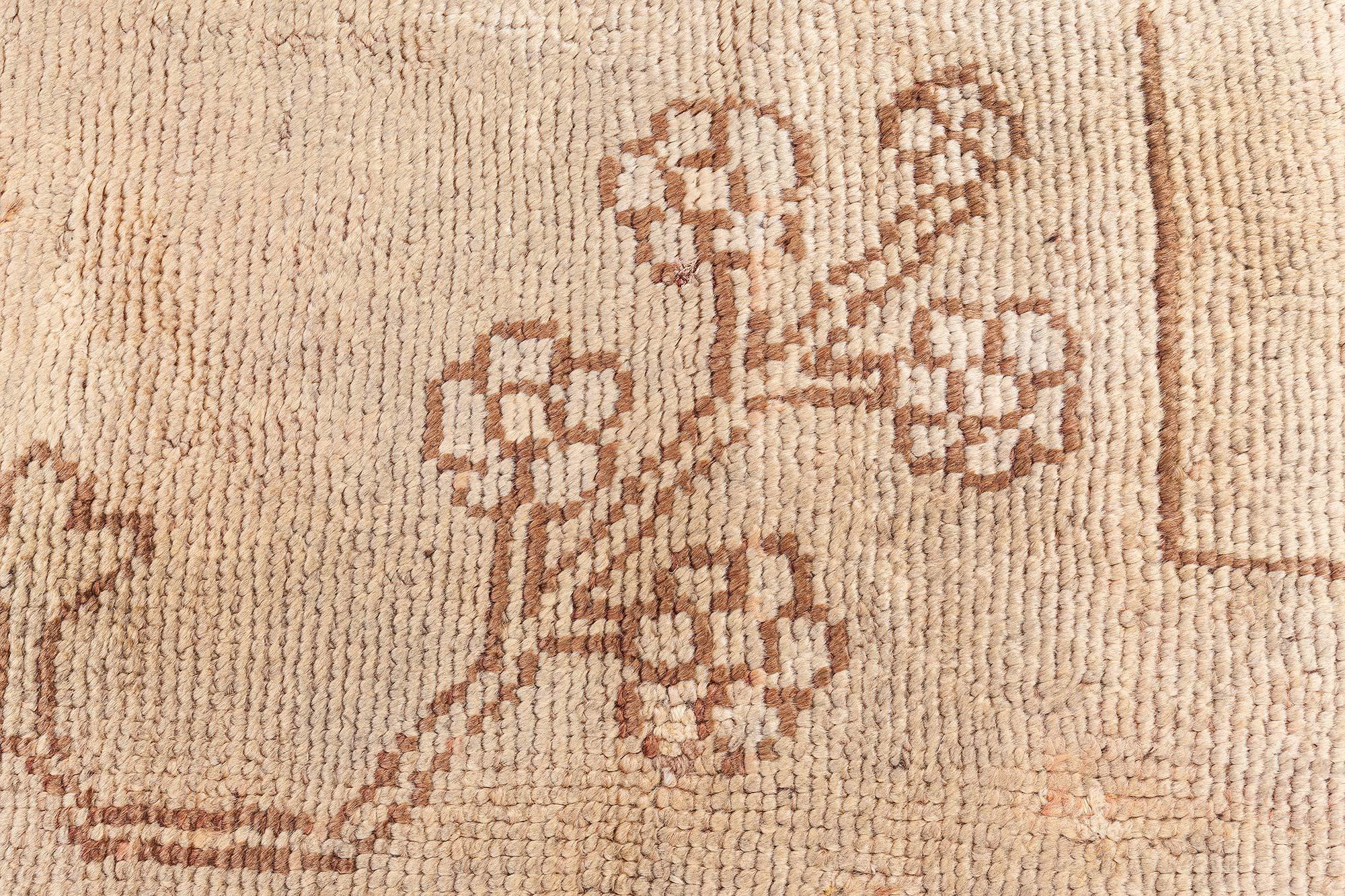 Hand-Knotted Doris Leslie Blau Antique Turkish Oushak Rug For Sale