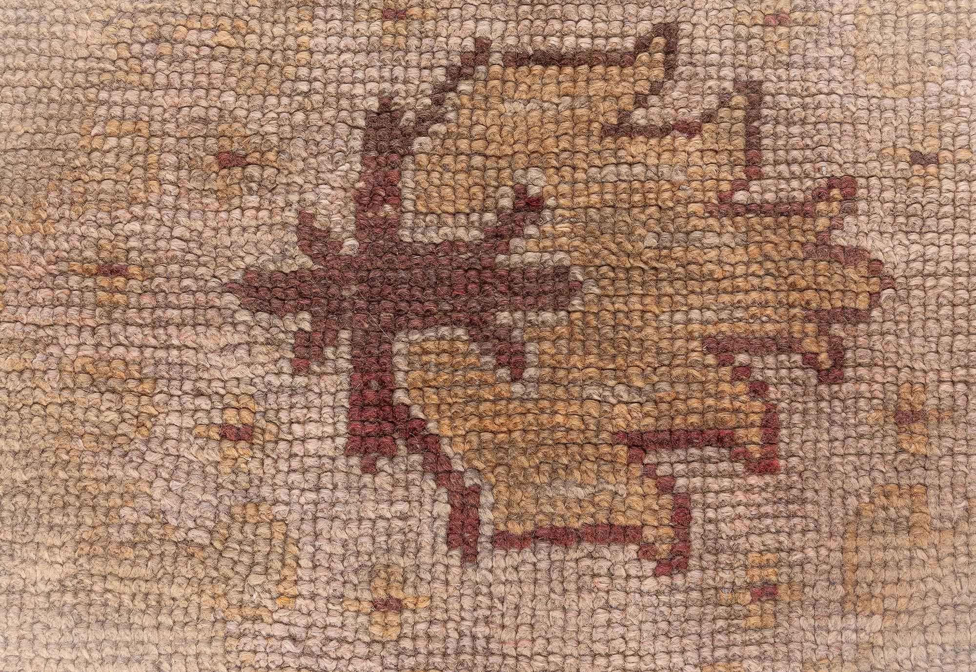 Doris Leslie Blau Antique Turkish Oushak Rug In Good Condition For Sale In New York, NY