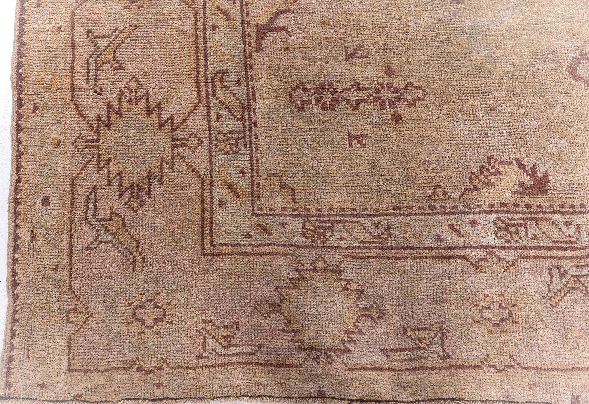 20th Century Doris Leslie Blau Antique Turkish Oushak Rug For Sale