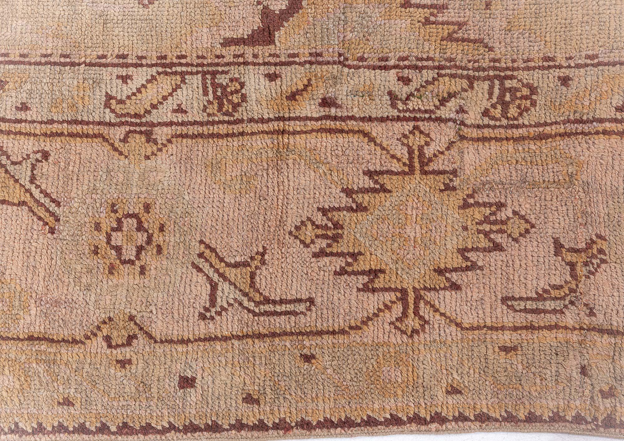 Doris Leslie Blau Antique Turkish Oushak Rug For Sale 2