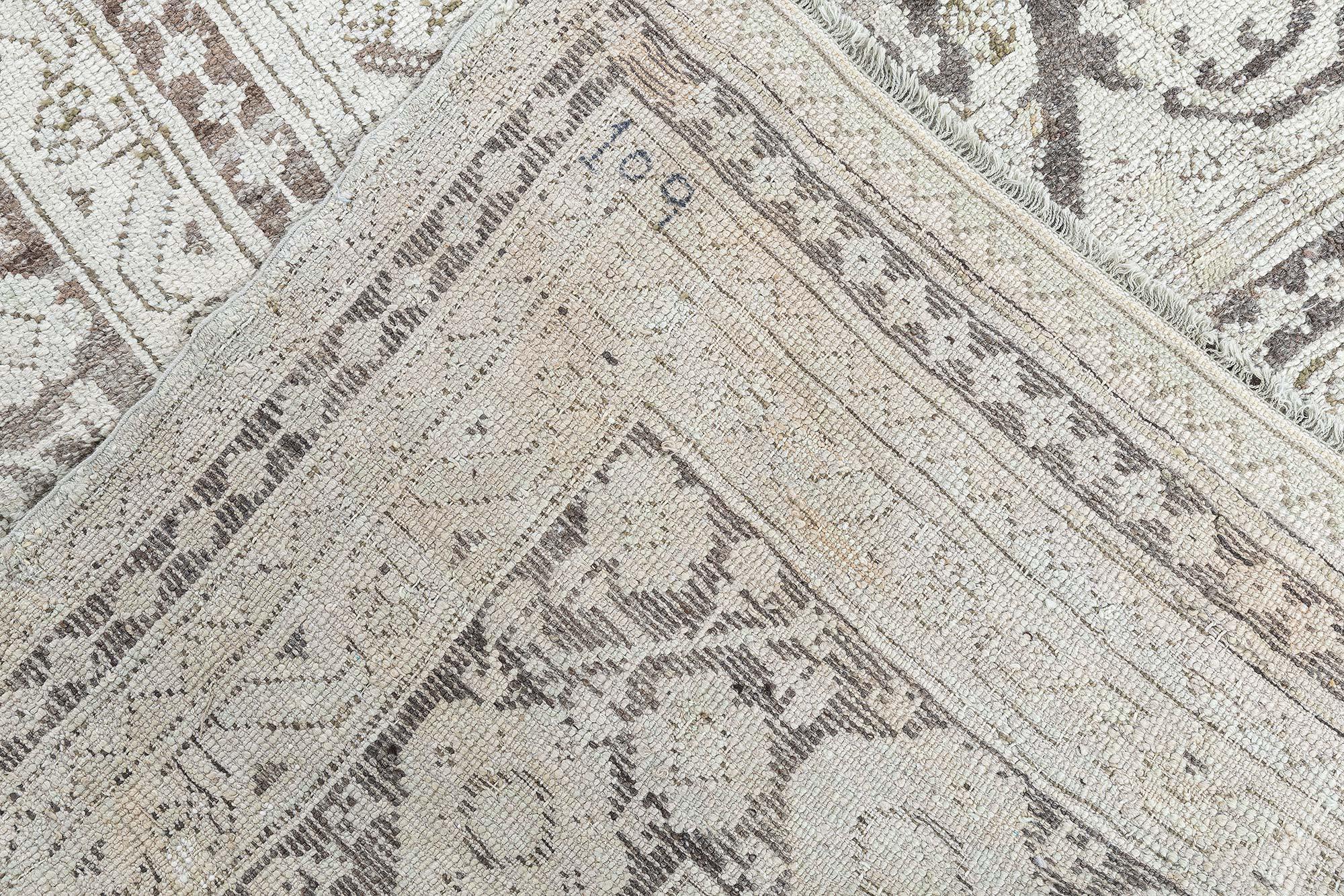 Doris Leslie Blauer antiker türkischer Oushak-Teppich im Angebot 4