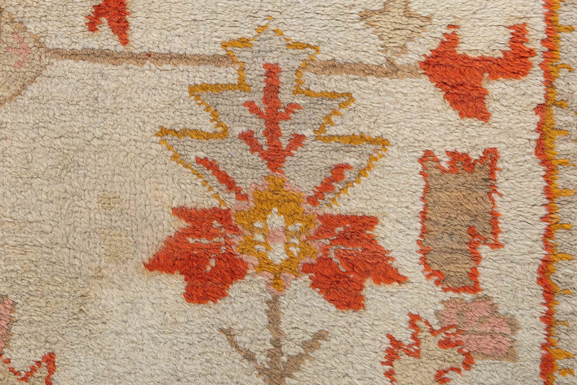 Antique Turkish Oushak Rug
Size: 12'5