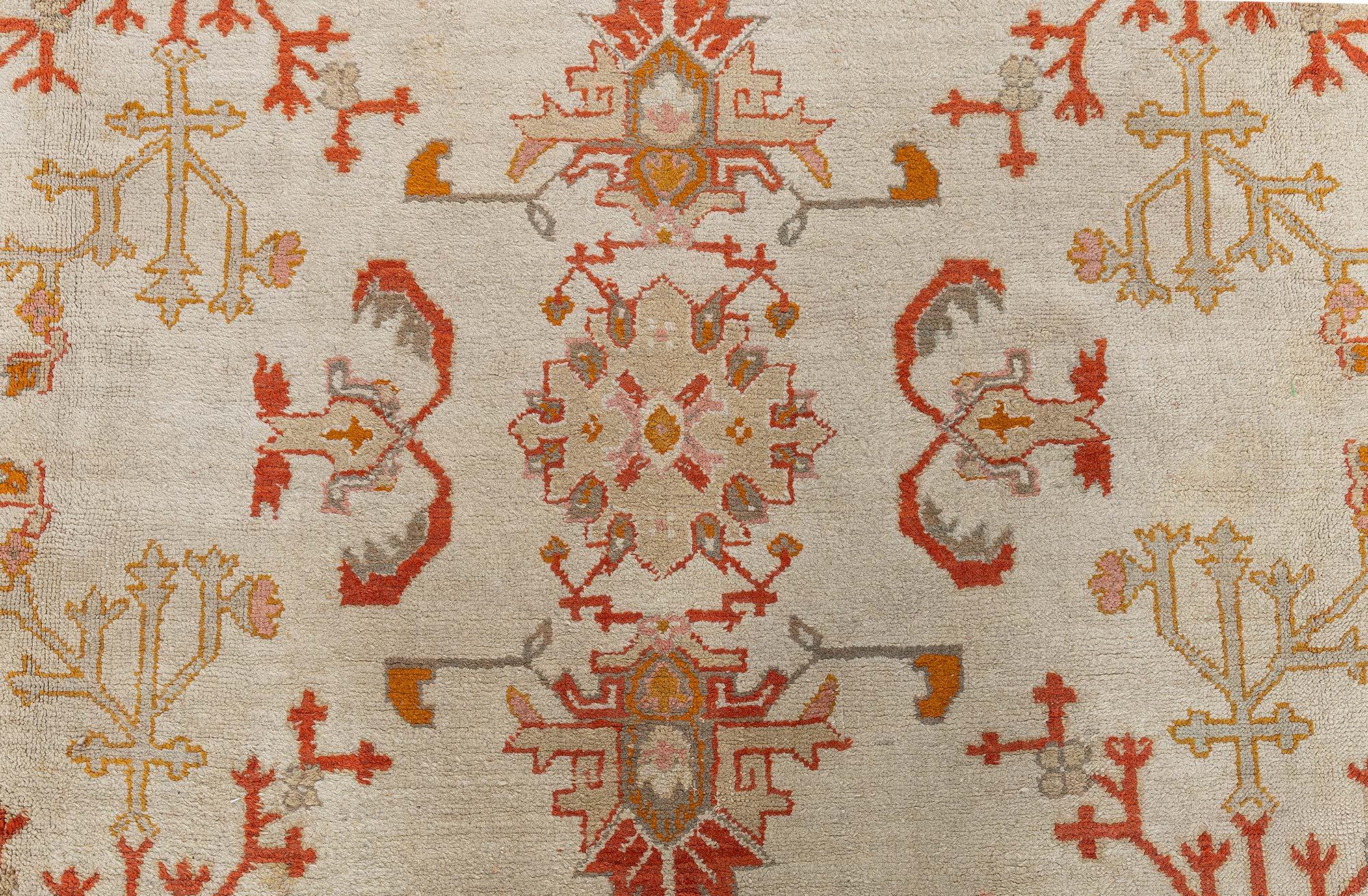 20th Century Doris Leslie Blau Antique Turkish Oushak Rug For Sale