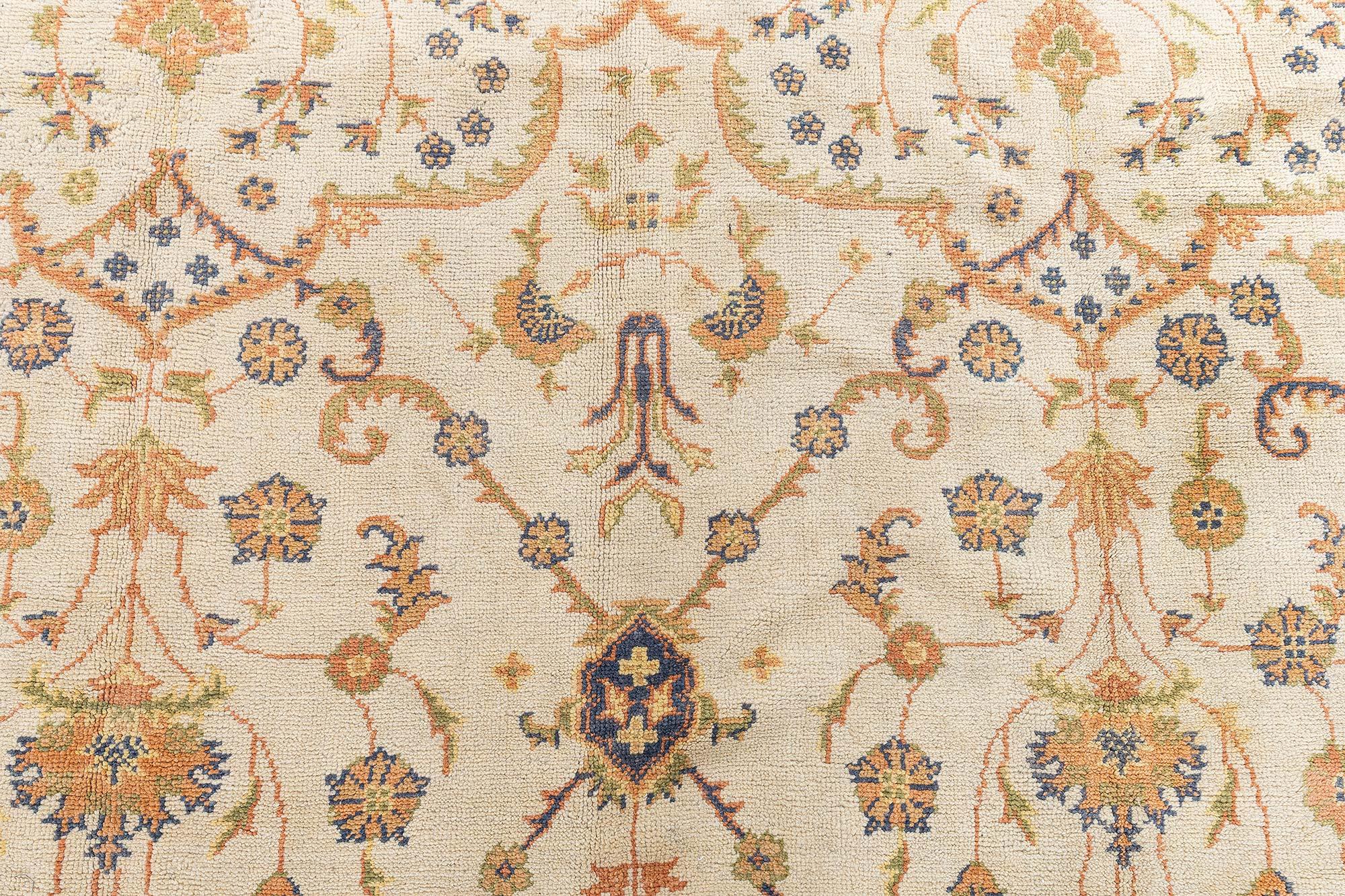 20th Century Doris Leslie Blau Antique Turkish Oushak Rug For Sale