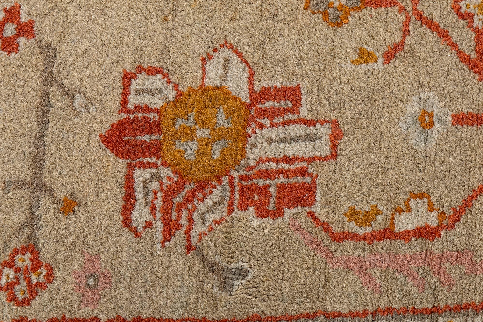 Doris Leslie Blau Antique Turkish Oushak Rug For Sale 1