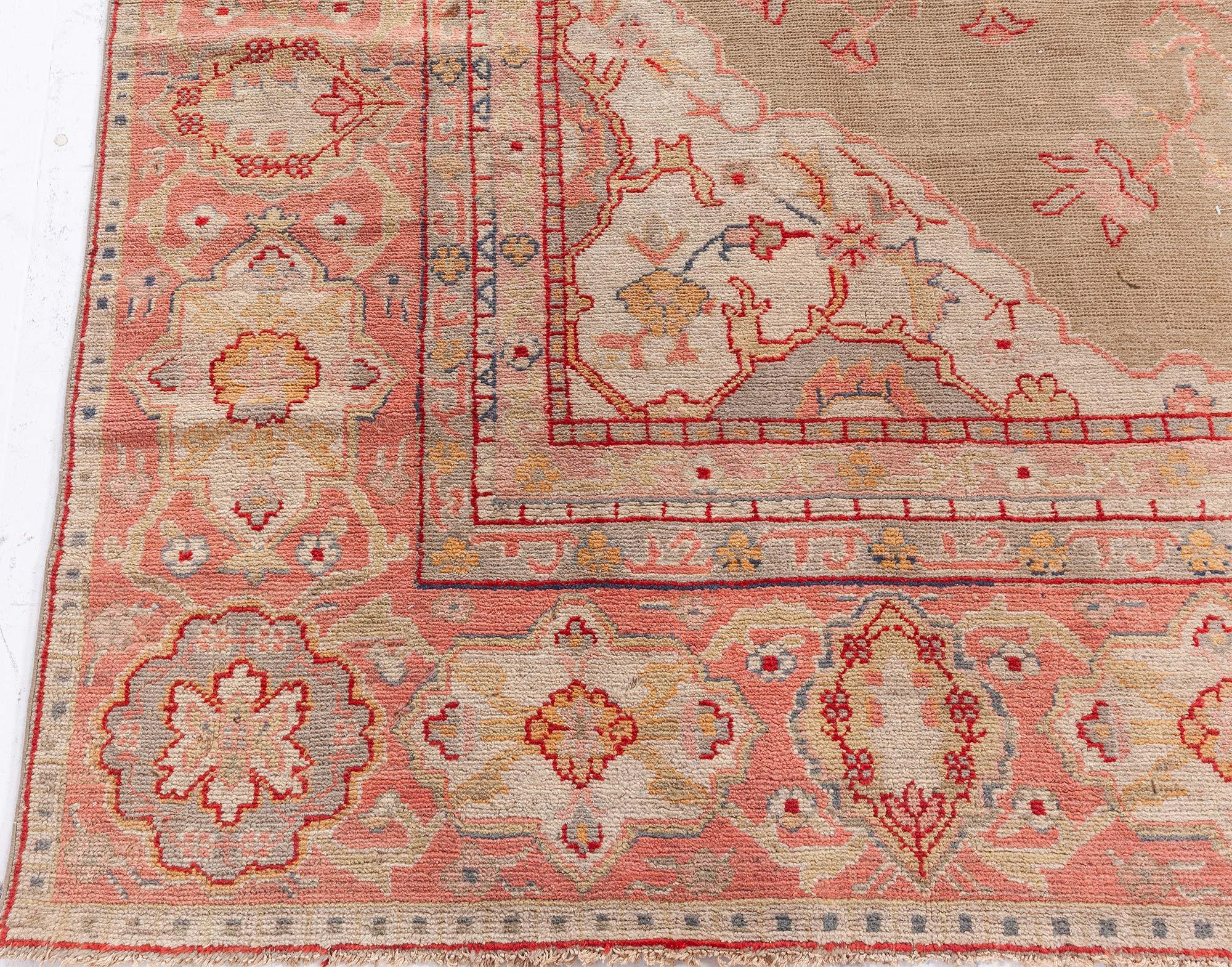 Doris Leslie Blau Antique Turkish Oushak Rug For Sale 2