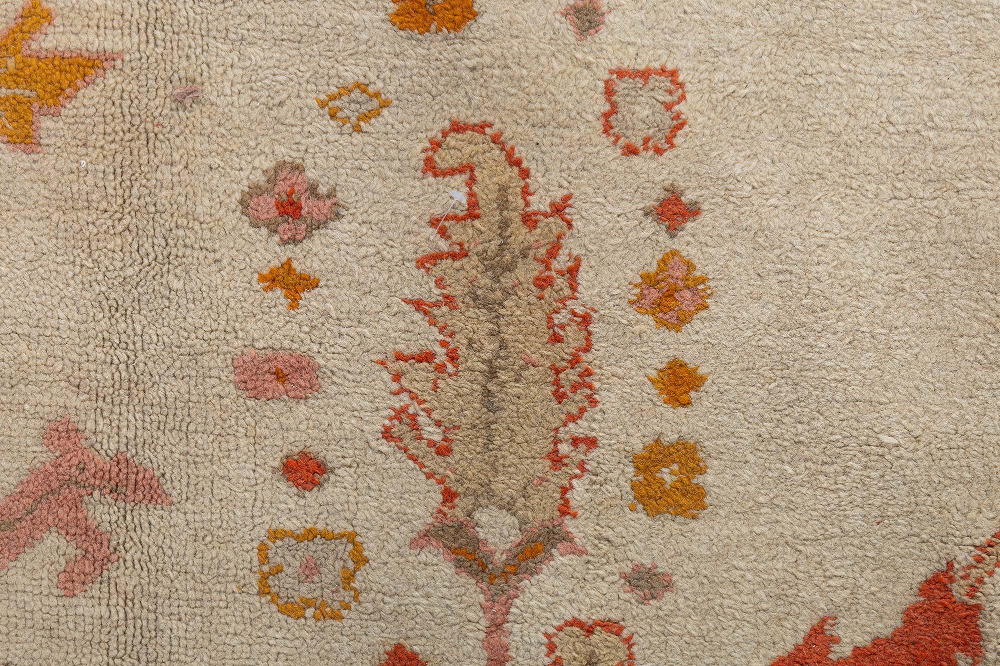 Doris Leslie Blau Antique Turkish Oushak Rug For Sale 2