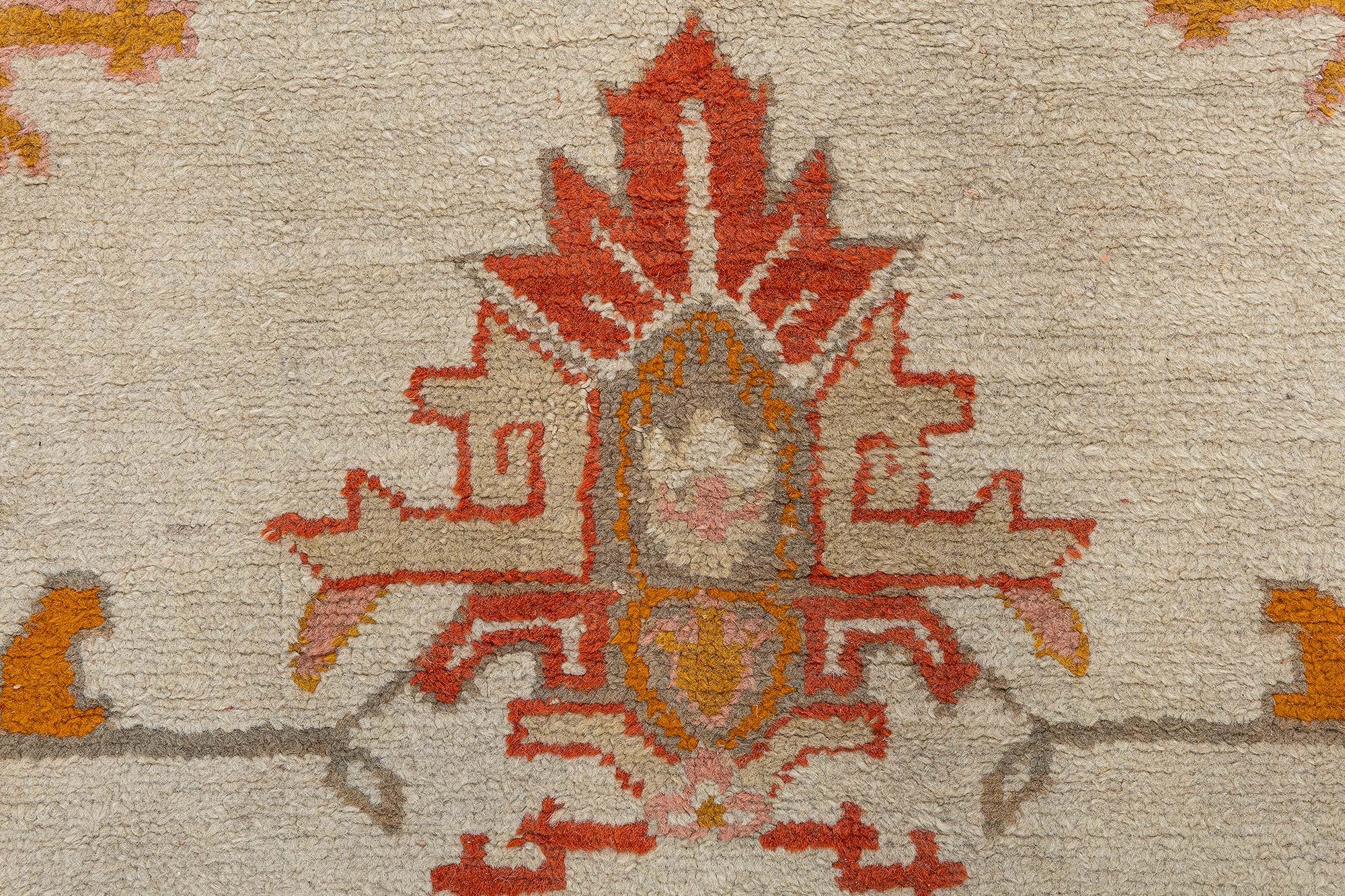Doris Leslie Blau Antique Turkish Oushak Rug For Sale 3