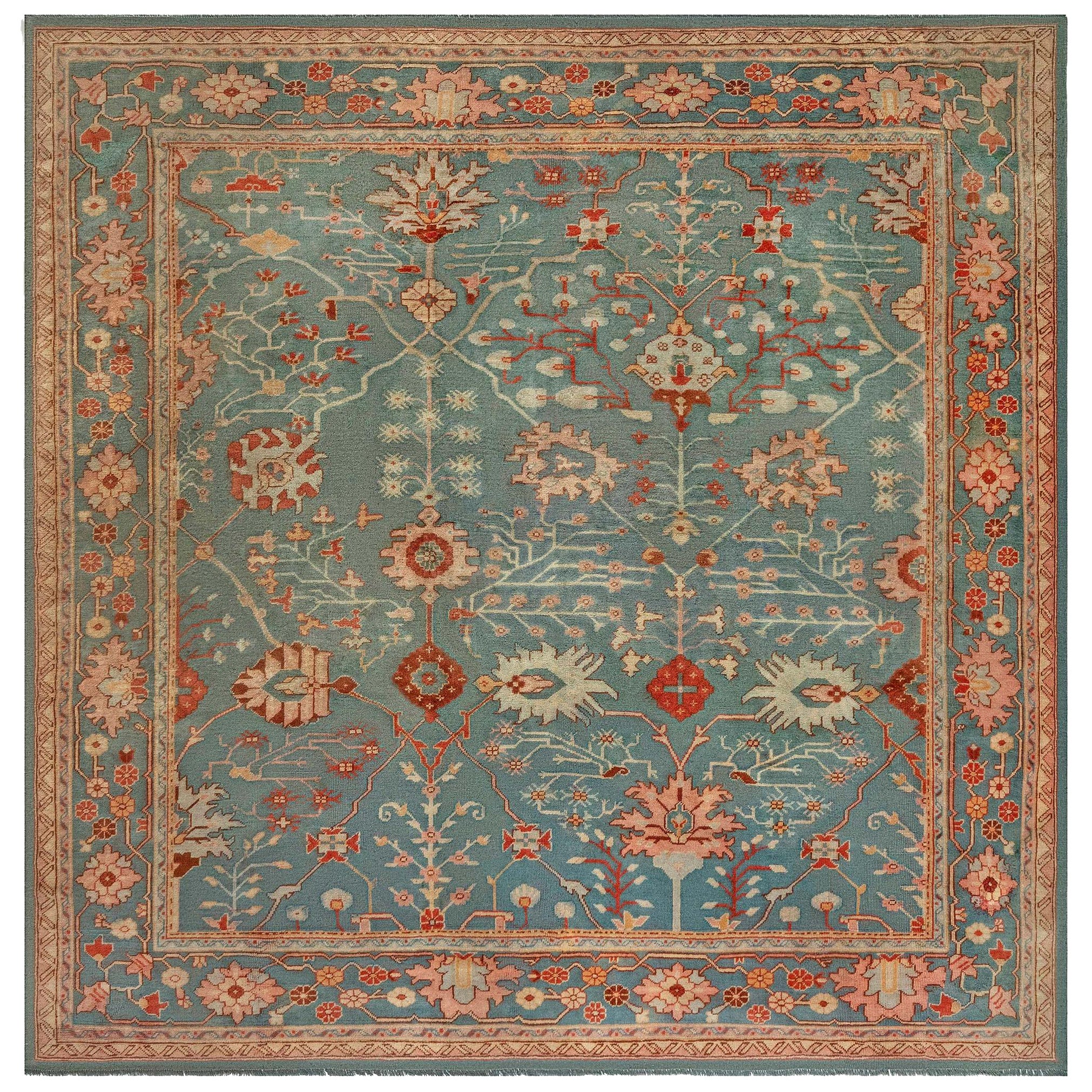 Doris Leslie Blau Midcentury Turkish Oushak Handmade Wool Rug