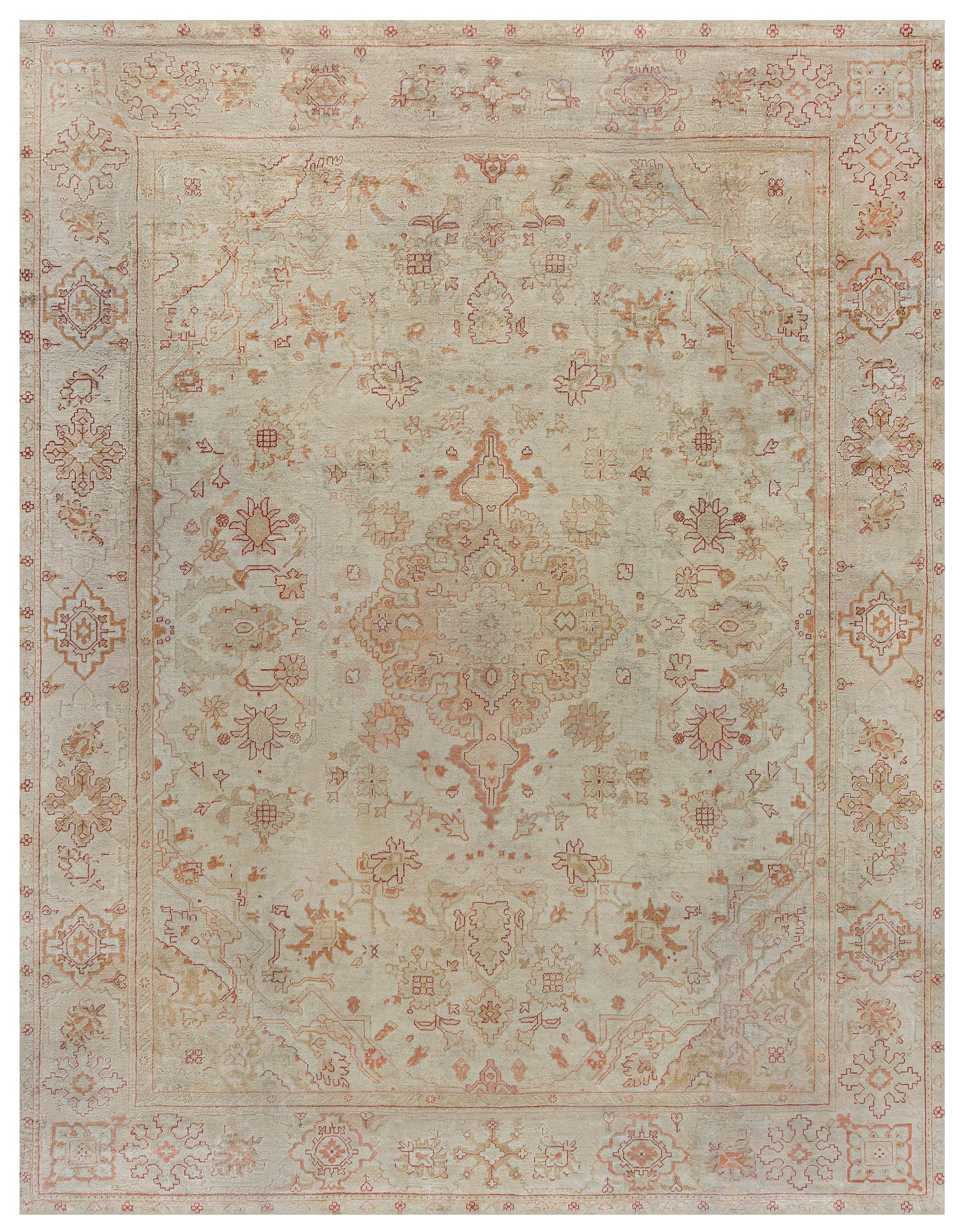 Antique Turkish Oushak Rug, c. 1920