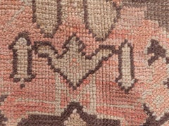 Doris Leslie Blau Antique Turkish Oushak Rug in Faded Rose and Mocha Tones