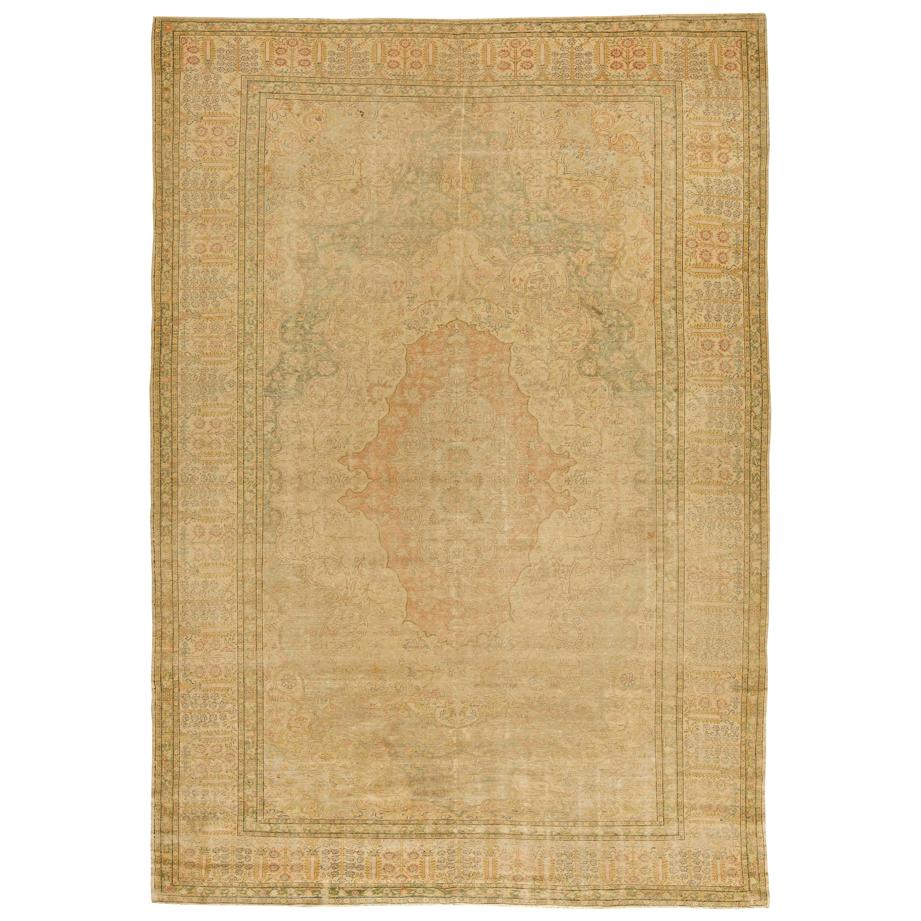 Doris Leslie Blau Antique Turkish Silk Rug For Sale