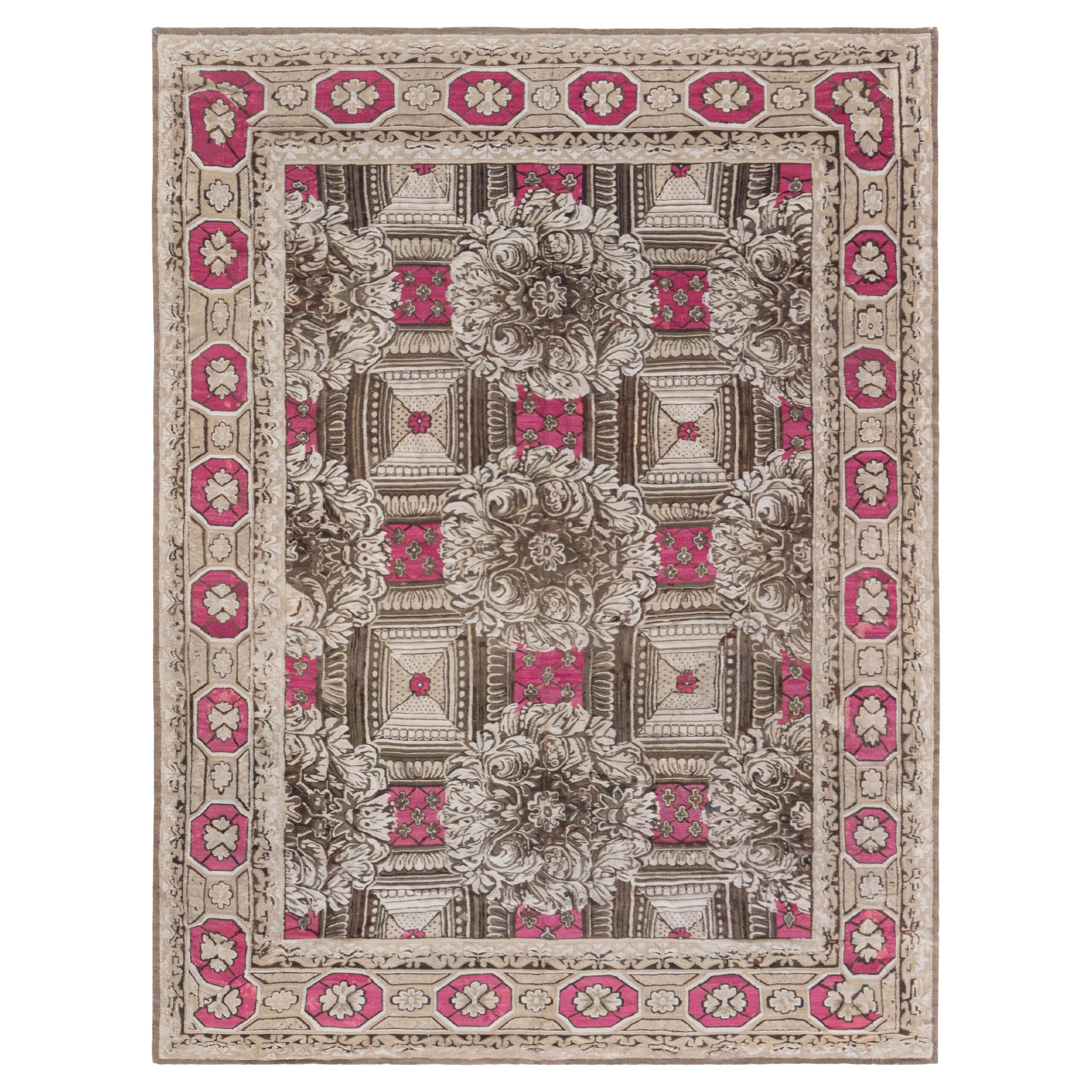Doris Leslie Blau Antique Ukrainian Bessarabian Botanical Rug For Sale
